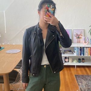 massimo dutti leather jacket